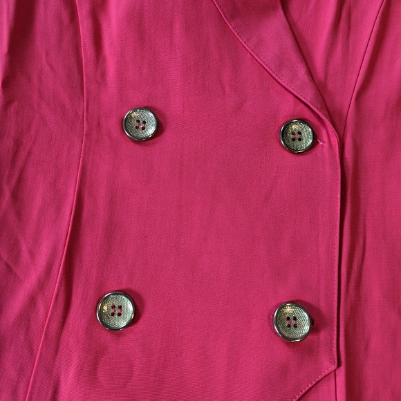 AUTHENTIC VINTAGE 80s David Hollis hot pink 2 piece set with vest and shorts - Picture 4 of 12